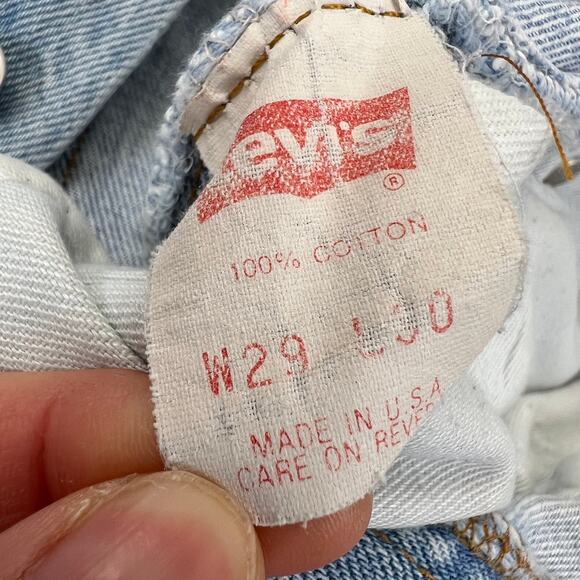 Vintage Levi's 701 High Waisted Light Wash Straight Jeans Button Fly - Picture 7 of 10